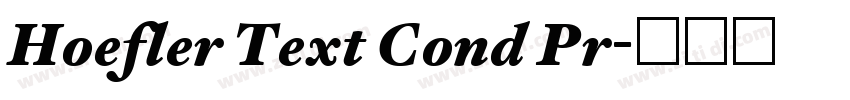 Hoefler Text Cond Pr字体转换